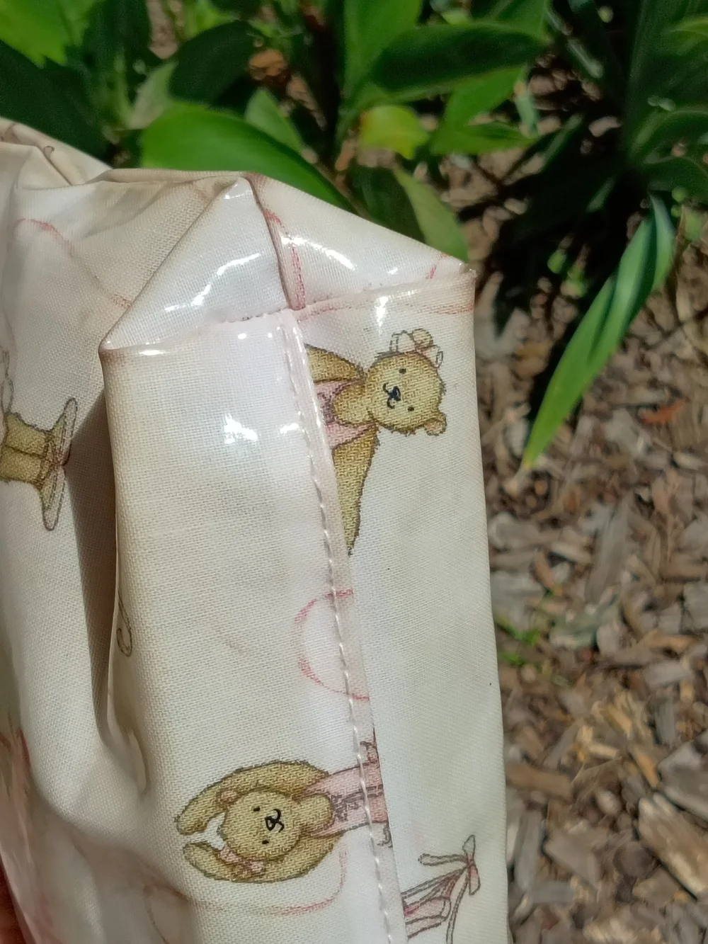 Harrods Cream and Pink Ballerina Bear Cosmetic Pouch